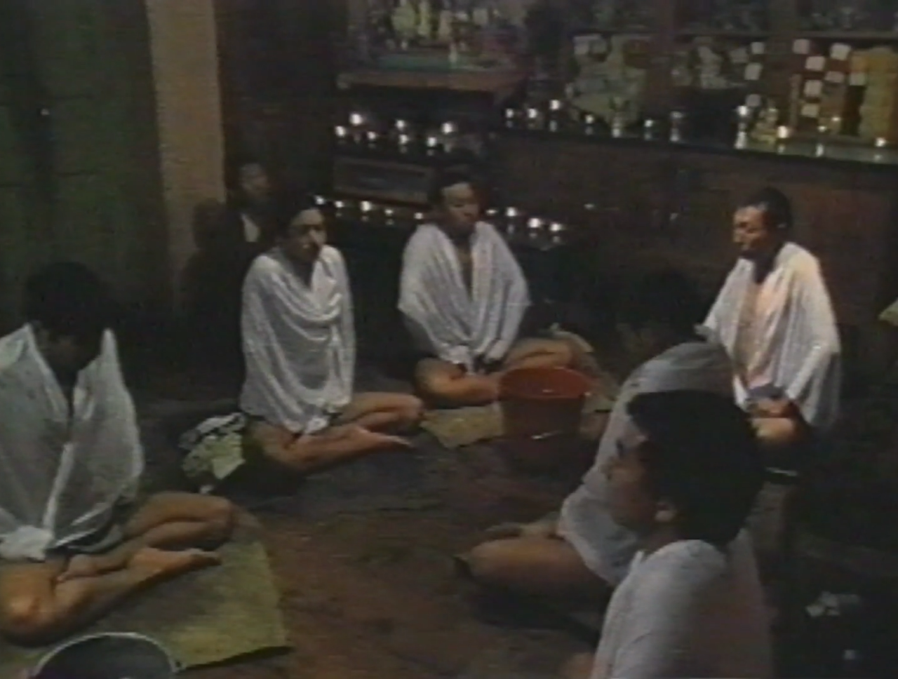 Monks practising Tummo experiment
